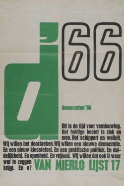 Affiche van D66 uit 1967