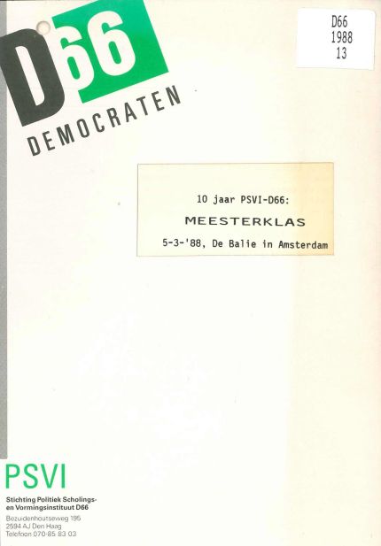 Cover van een brochure van het PSVI