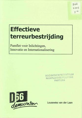 Voorkant van het rapport "Effectieve terreurbestrijding"