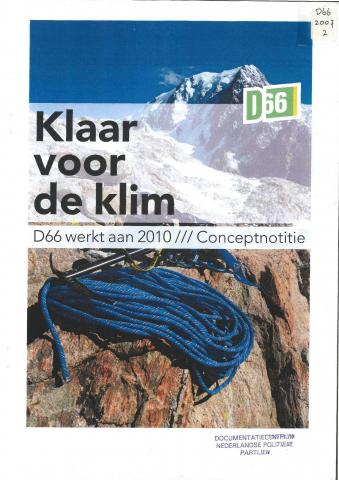 Voorkant van het rapport "Klaar voor de klim"