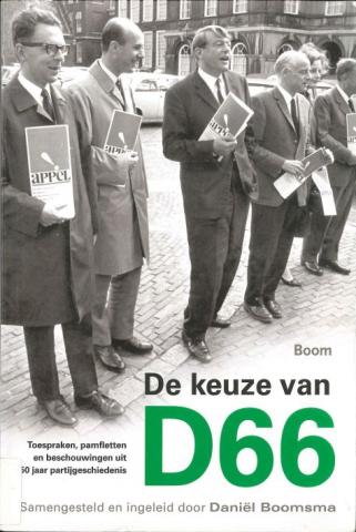 Cover van het boek "De keuze van D66", samengesteld door Daniël Boomsma