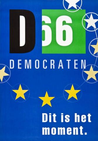 Affiche D66 voor de Europese verkiezingen van 1994