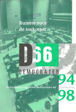Voorkant D66 verkiezingsprogramma 1994