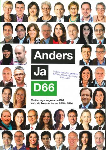 Voorkant D66 verkiezingsprogramma 2010-2014