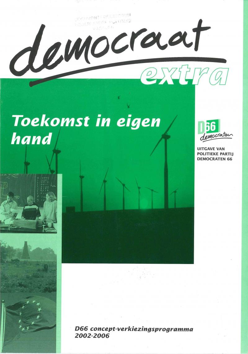 Voorkant van het concept-verkiezingsprogramma 2002